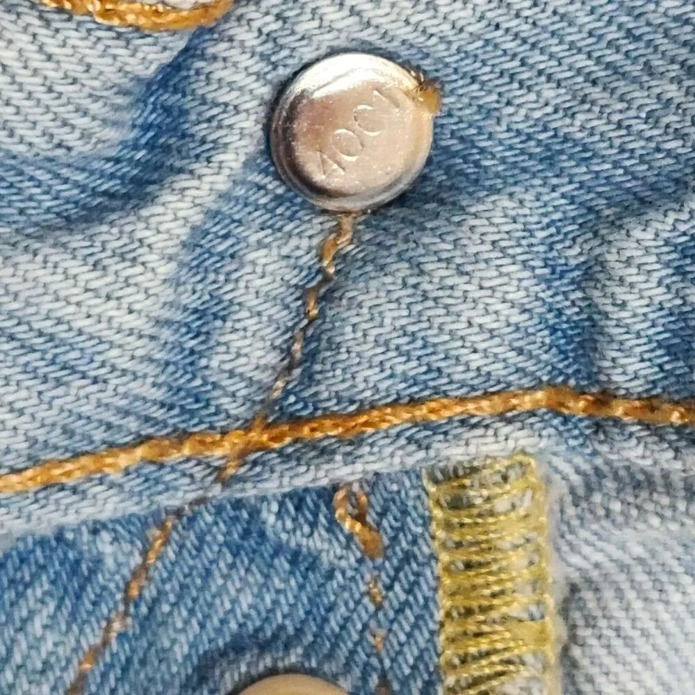 Levi's 501 XX Mens Straight Button-Fly Jeans 34/30 Blue Cotton-Blend 00501-3184 - Picture 6 of 16